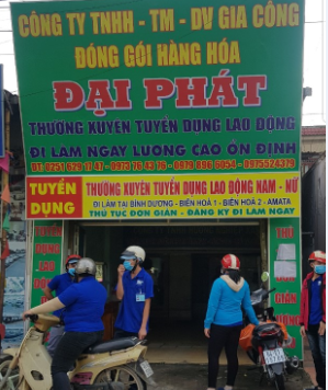 TUYÊN DỤNG LAO ĐỘNG THỜI VỤ KCN BÀU XÉO - TRẢNG BOM